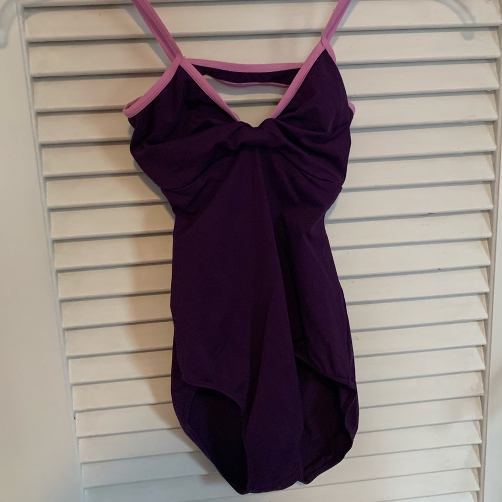 K.H MARTIN purple leotard with pink outline